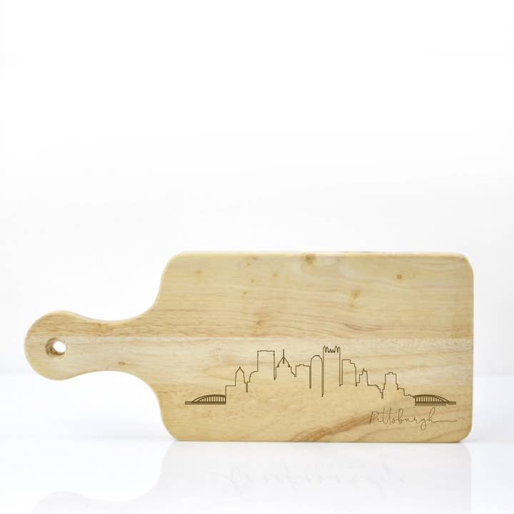 Pittsburgh Skyline Liten Skärbräda i Trä för wholesale av Gifted Hands Gifts