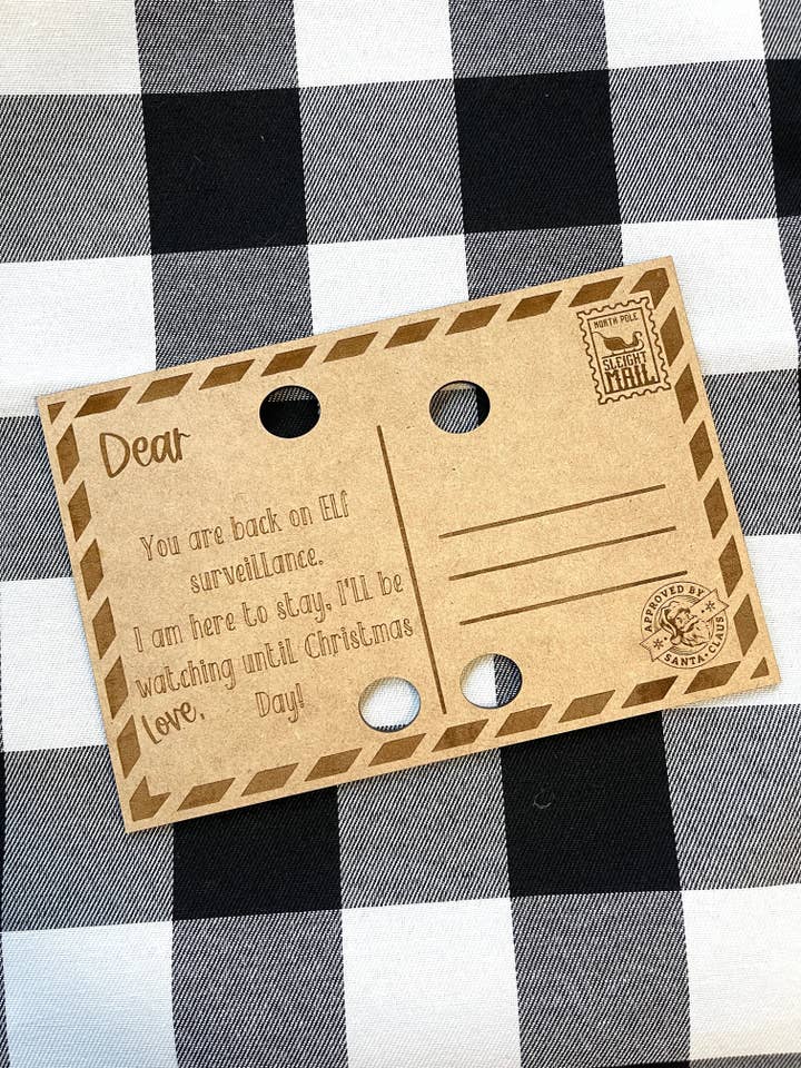 Postal de Vigilância Elf na Prateleira por atacado de Johnson Livings LLC