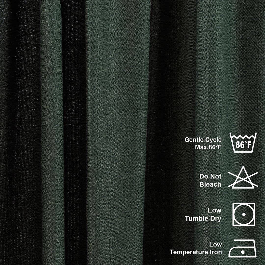 Bes Home Design - Vente Rideaux - Rideau décoratif personnalisé en faux lin de 100 po de large et extra long26