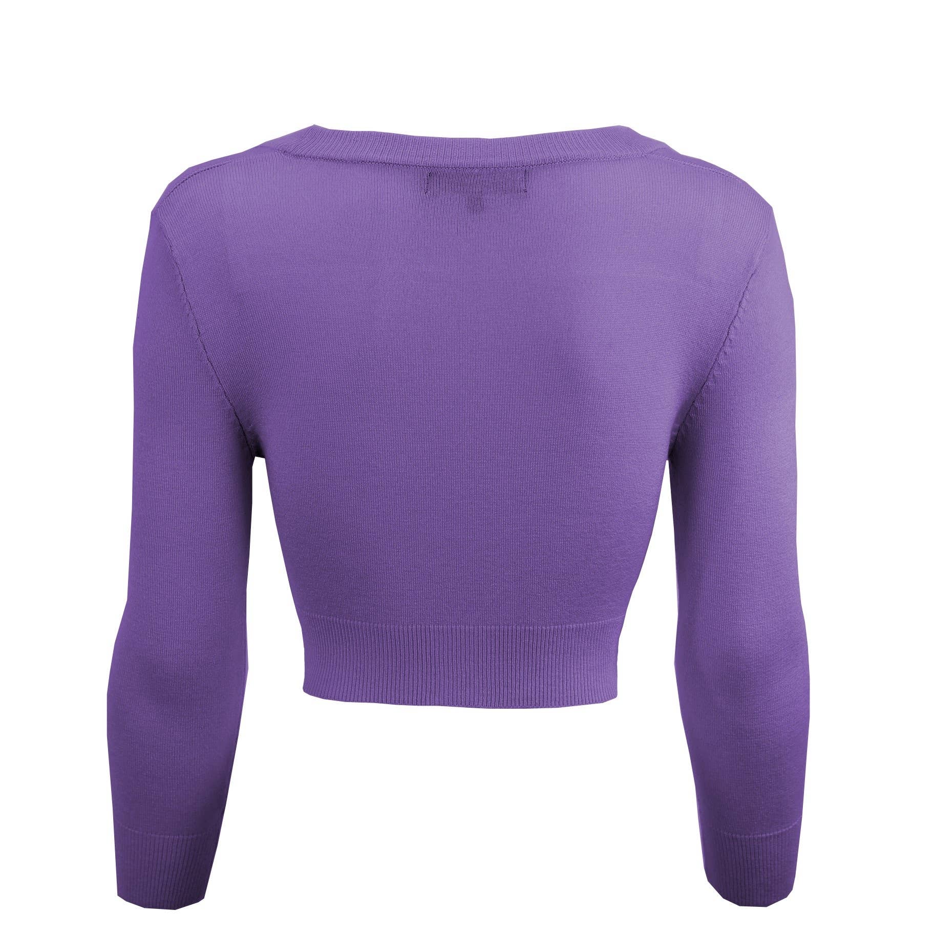 Mak - Wholesale Cardigan - Women's - Cropped Bolero 3/4 Sleeve V-Neck PLUS size Cardigan CO129PL4