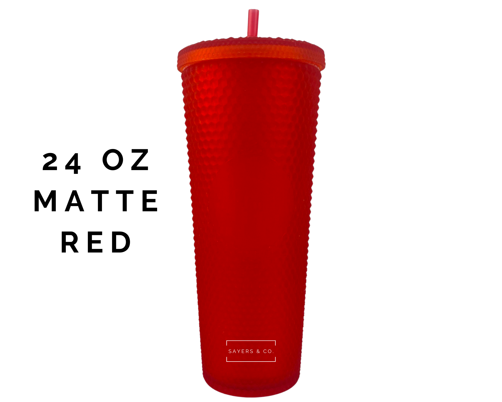 Sayers & Co. – wholesale Isolerade dryckesvaror – Custom Merry Mini dubbade 24oz skruv topp Tumbler, dubbelväggiga isolerad matt svart, matt korall, Sayers & Co., partihandel, Bulk29