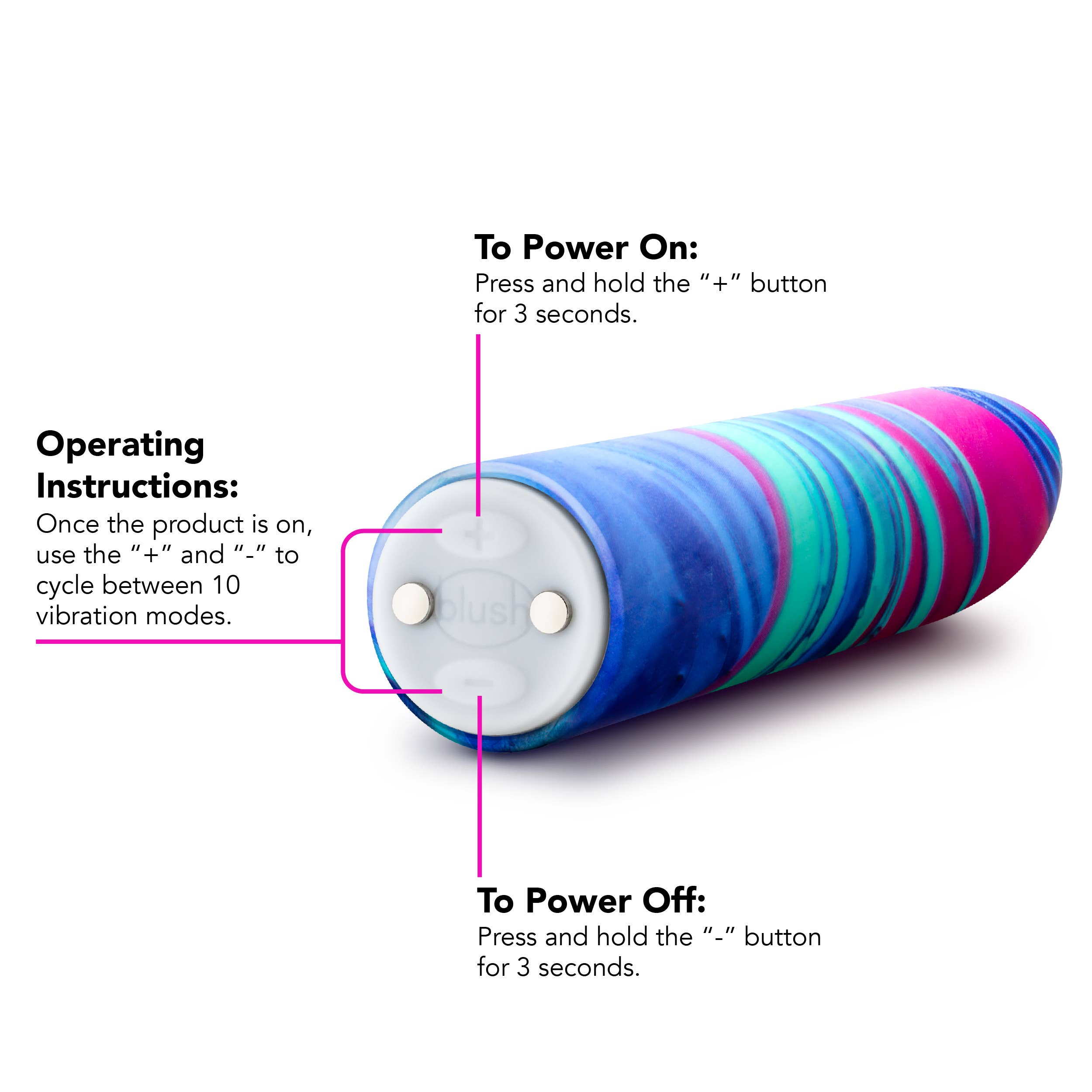 Blush - Wholesale Sex Toy - Limited Addiction - Psyche - Power Vibe - Rainbow7