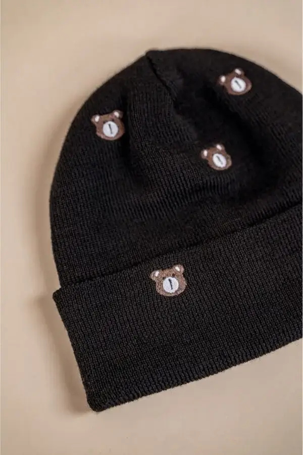 Ander - Wholesale Beanie - Kids - Kids 100% Merino Wool Beanie – LITTLE BEAR | Embroidered3