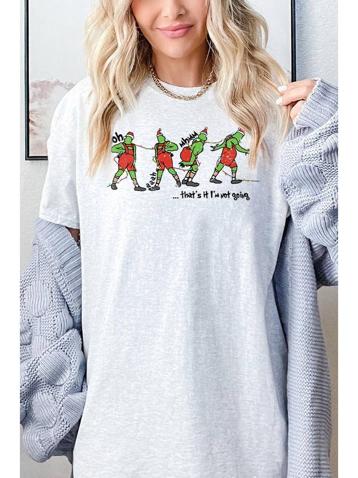COLORBEAR - Wholesale T-shirt (graphic) – women's - Grinch Funny Christmas Graphic Heavy Cotton Tee2