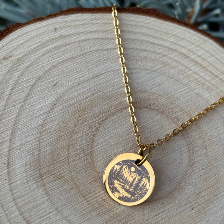 Arthousefern - Wholesale Pendant/Charm Necklace - Norwegian forest by night necklace- Stainless Steel13