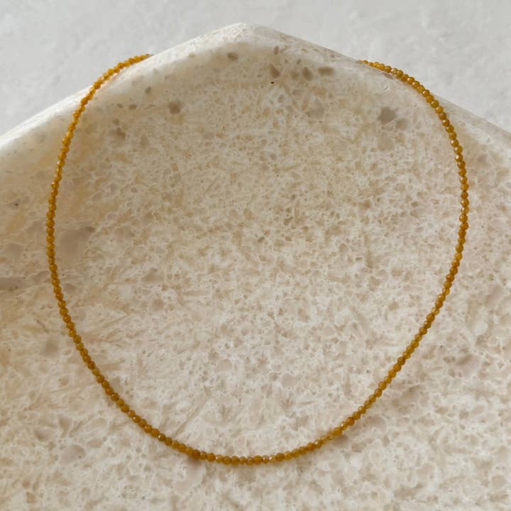 Colar Dainty em Pedra Semi-Preciosa Citrino Citrino por atacado de House of Olia