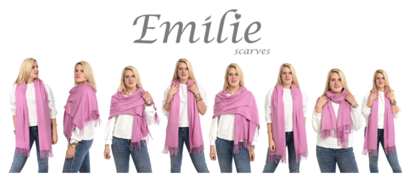 Emilie collection - Wholesale Scarf - Women's - Pashmina scarf pink5