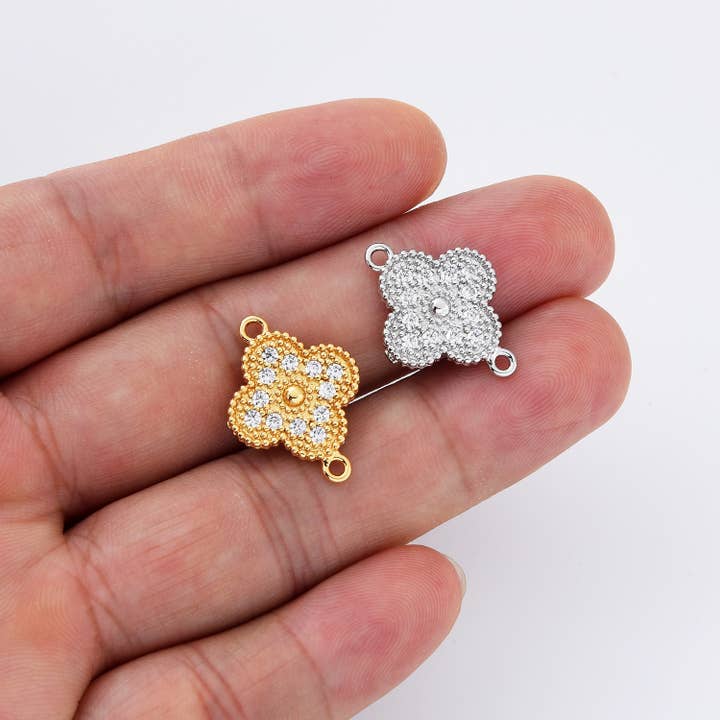 Beads Creation – Großhandel Individueller Charm/Anhänger – Filigraner Anhänger mit vierblättrigem Kleeblatt1