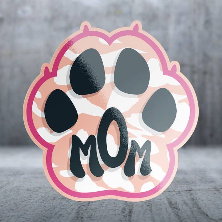 Pegatina - Mamá Perro Rosa Pata para venta al por mayor de Two Feet Treats