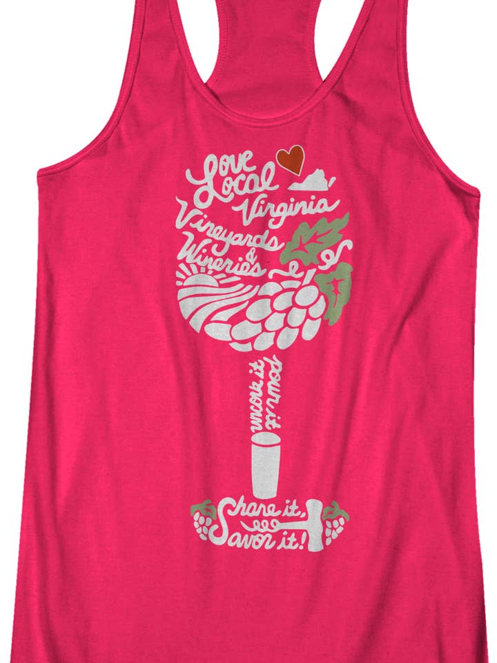 Virginia Wineries (Multi Color) - Women's Racerback Tank for wholesale by Brag Swag
