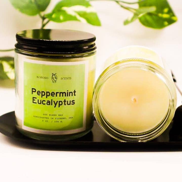 Velas de soja | Vela de soja hecha a mano | Eucalipto de menta para venta al por mayor de korososcents