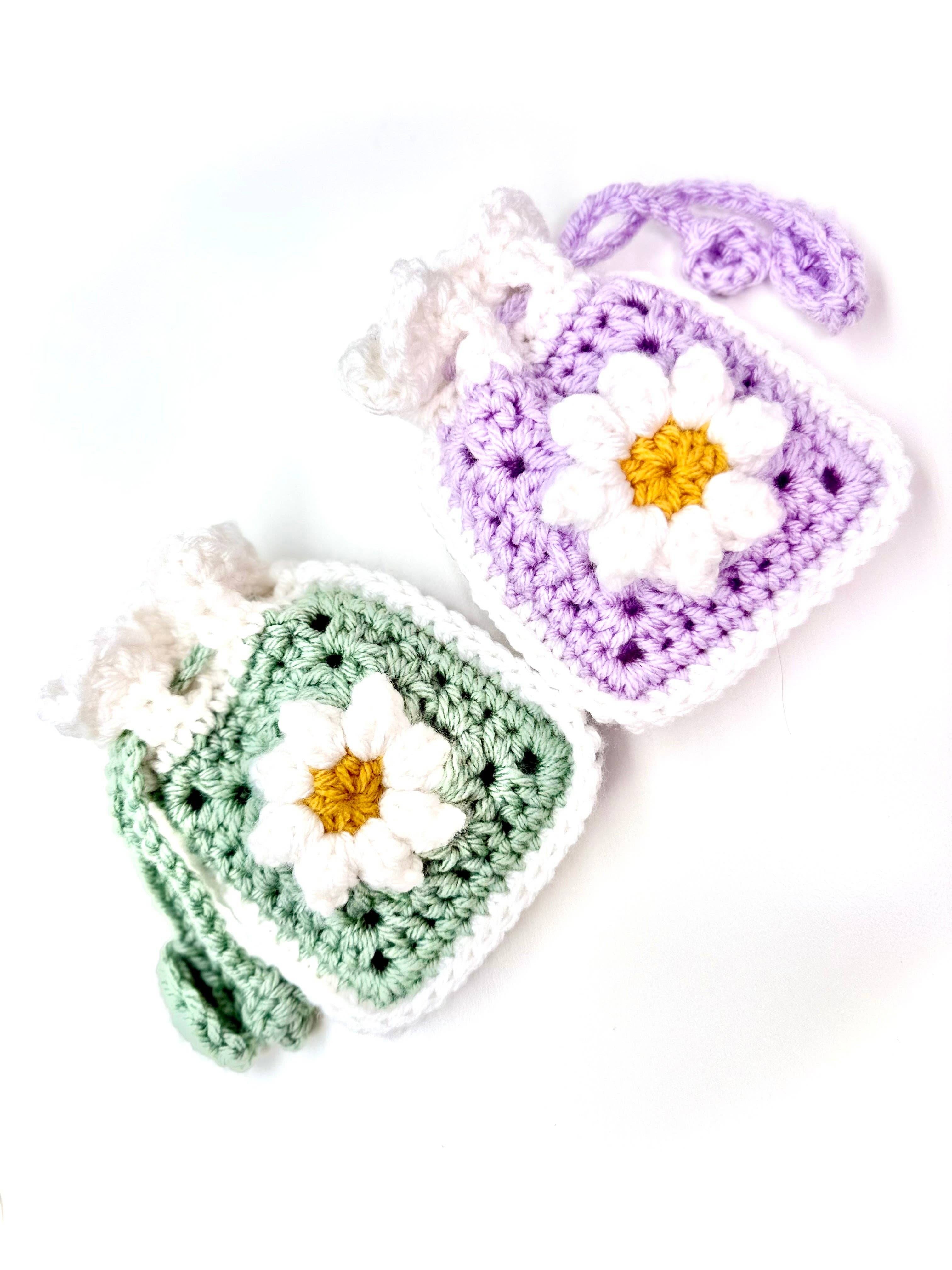 Cuddle Me Close Crochet - Wholesale Pouch - Women's - Spa Daisy Drawstring Pouch2