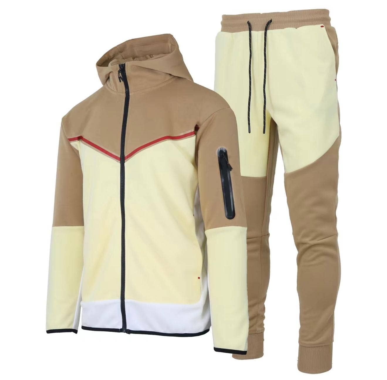 Amorica NYC – Conjunto de desporto – Homem por atacado – Conjunto Masculino com Jaqueta Hoodie e Calça Jogger Ultratech Bicolor1