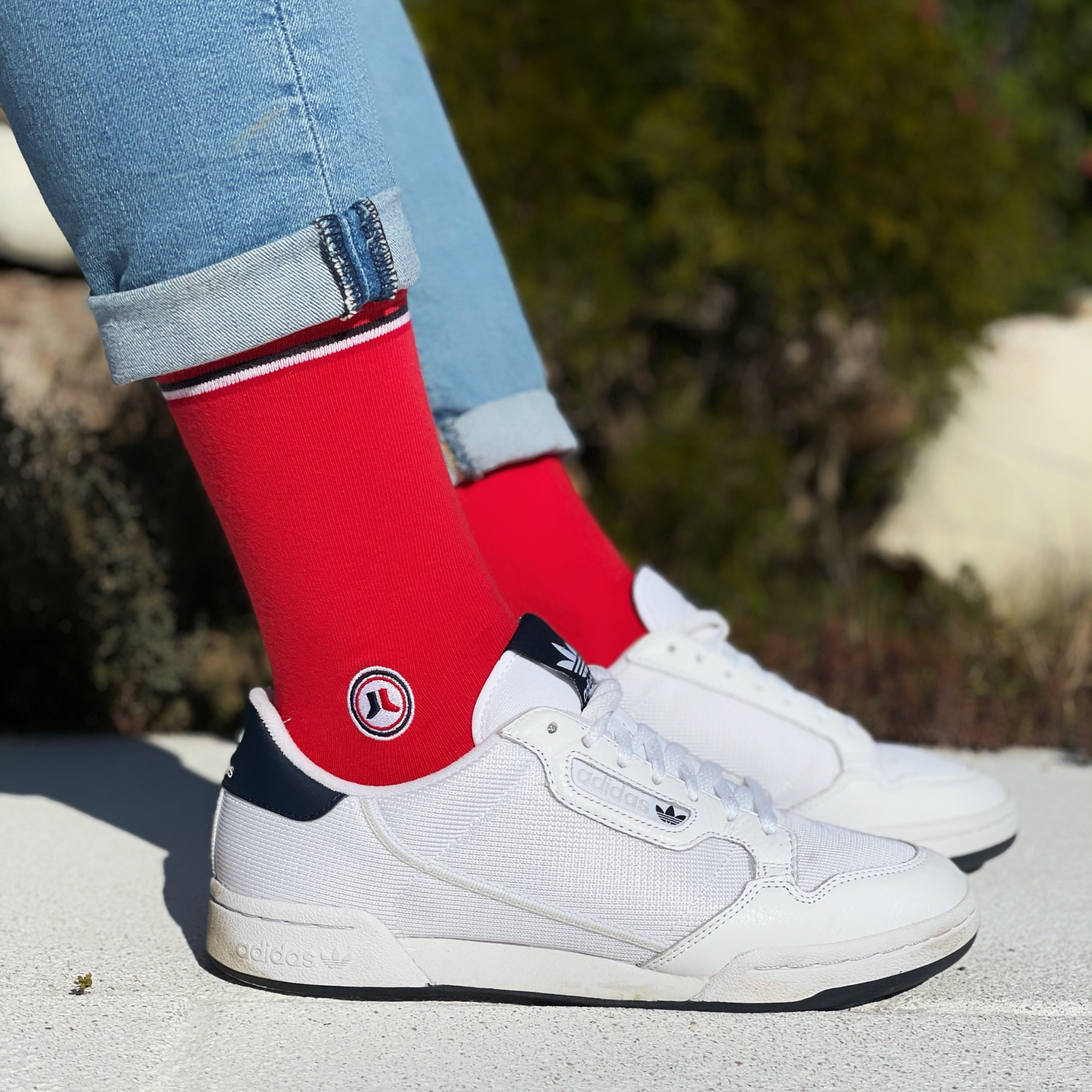 Chaussettes De Panam’ – Großhandel Socken - Unisex – Baumwollsocken „Mya“ - Rot3