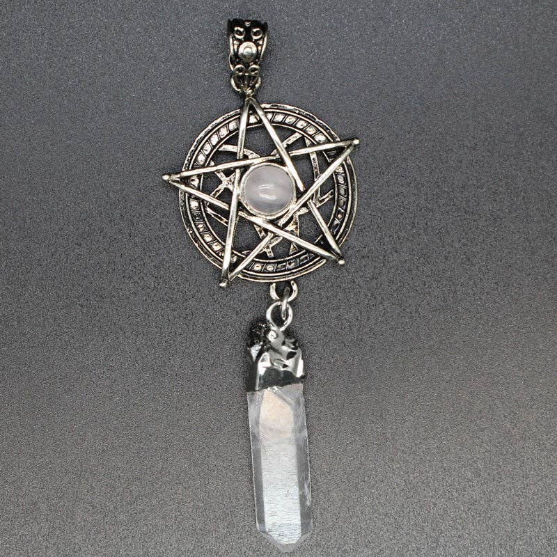 Mio Queena - Wholesale Spiritual Stone/Crystal - Stone & Crystal Pentagram Charm Pendant - CS5