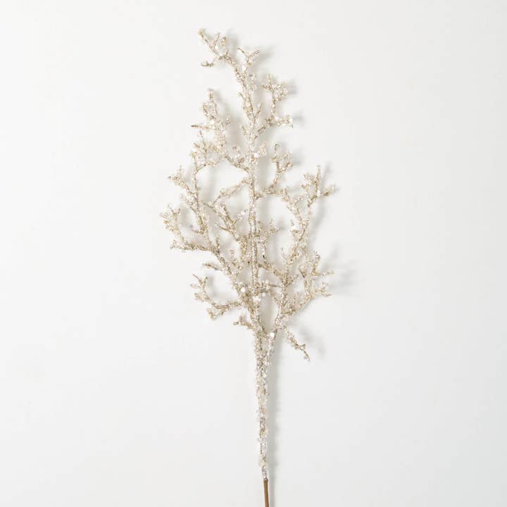 Sullivans Home Decor - Wholesale Artificial Plant - Silver Glittered Branch