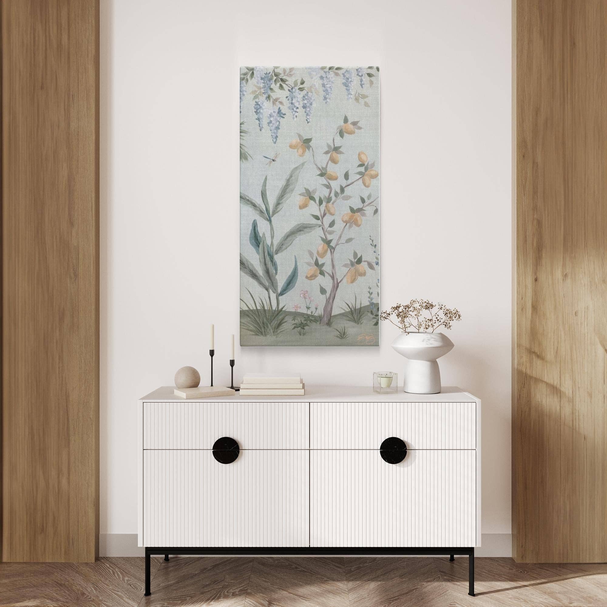 Elizabeth Alice Studio - Wholesale Art Print - Hazel, a green tropical chinoiserie canvas wrap print4