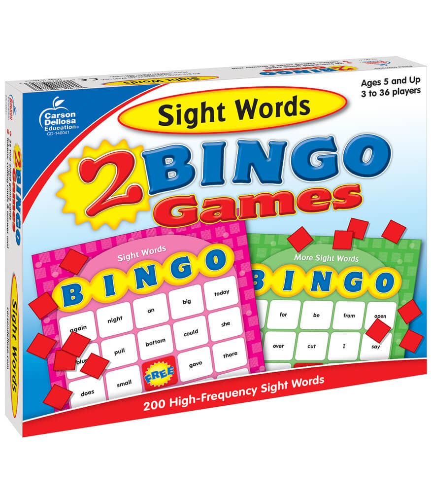 Carson Dellosa Education - Wholesale Brain Game - Kids - Sight Words Bingo0