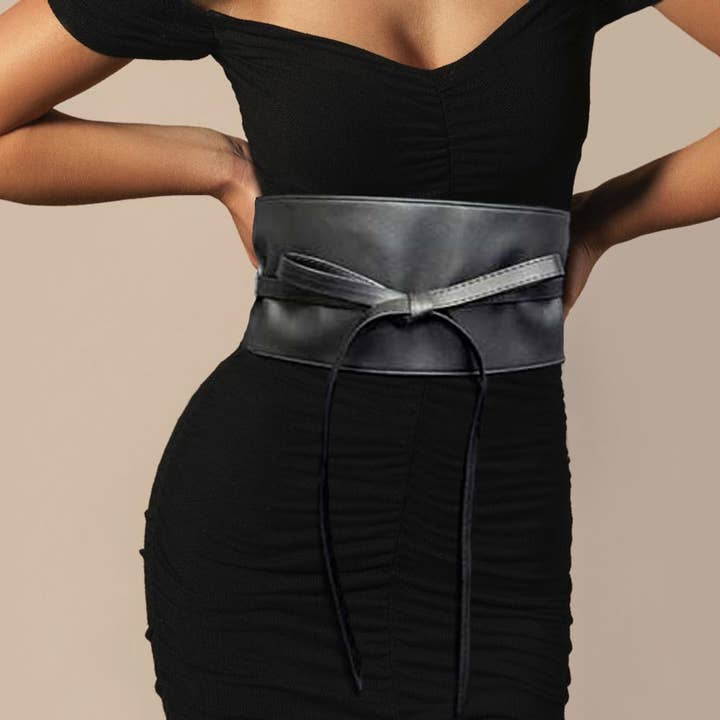 Wona Trading, Inc. - Wholesale Belt - Women's - Wide faux leather wrap belt
