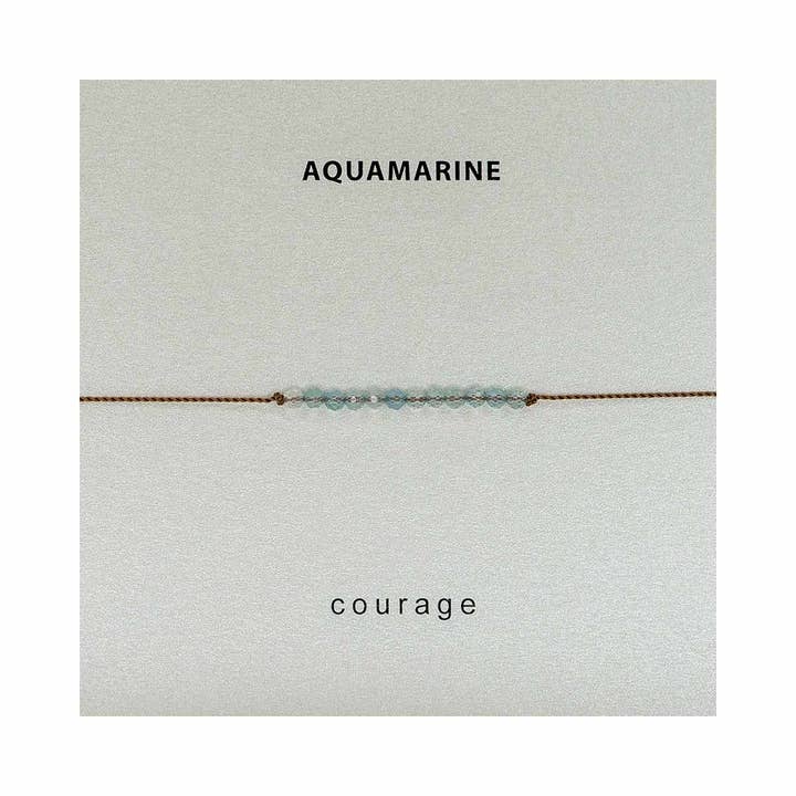 Aquamarine Bracelet- Courage for wholesale by Soulsilk