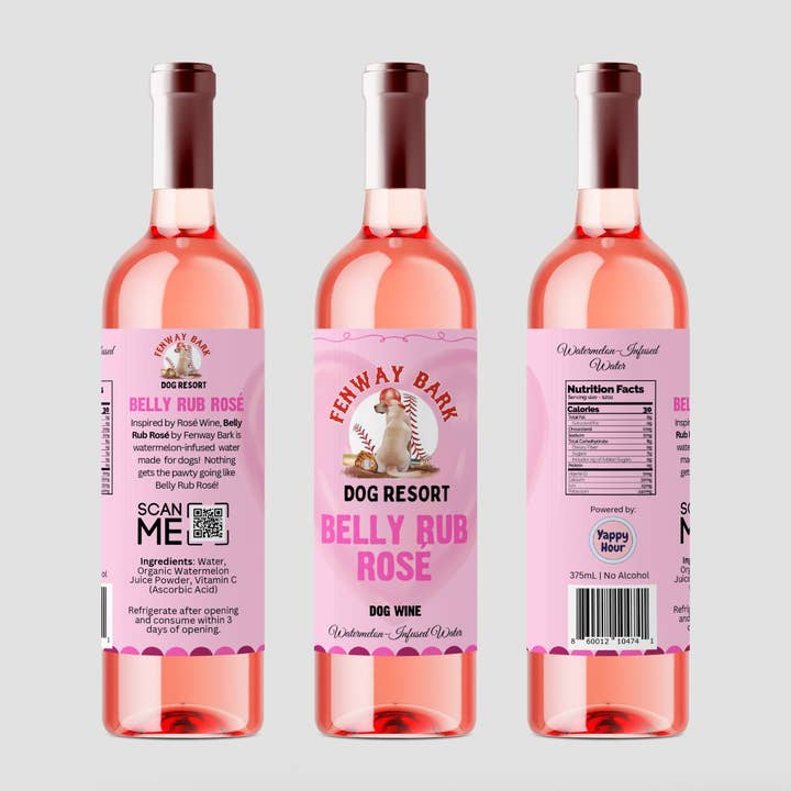 Yappy Hour - Wholesale Pet Treats - Dog - Private Label Dog Wine 375mL | 12ct | Assorted Options3