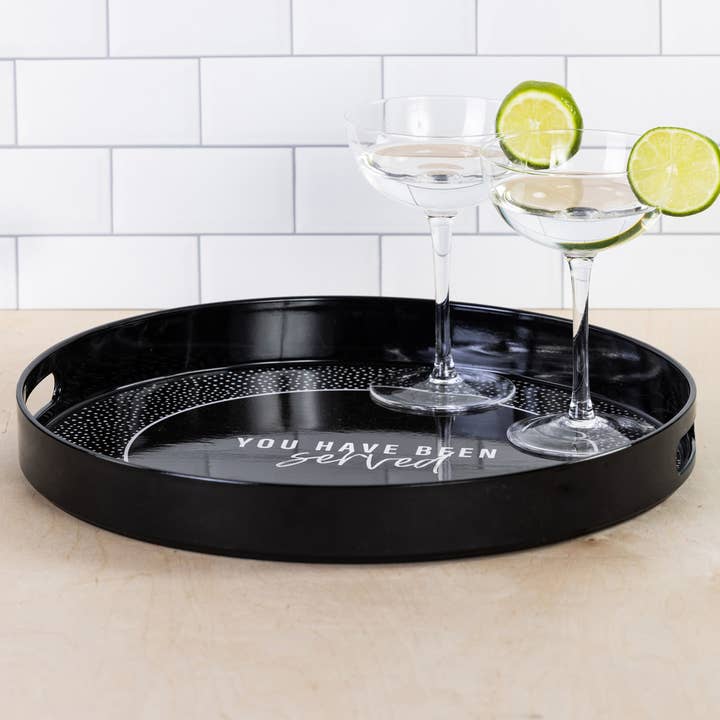 Black SALE You've Been Served Plastic Serving Tray for wholesale on Faire1