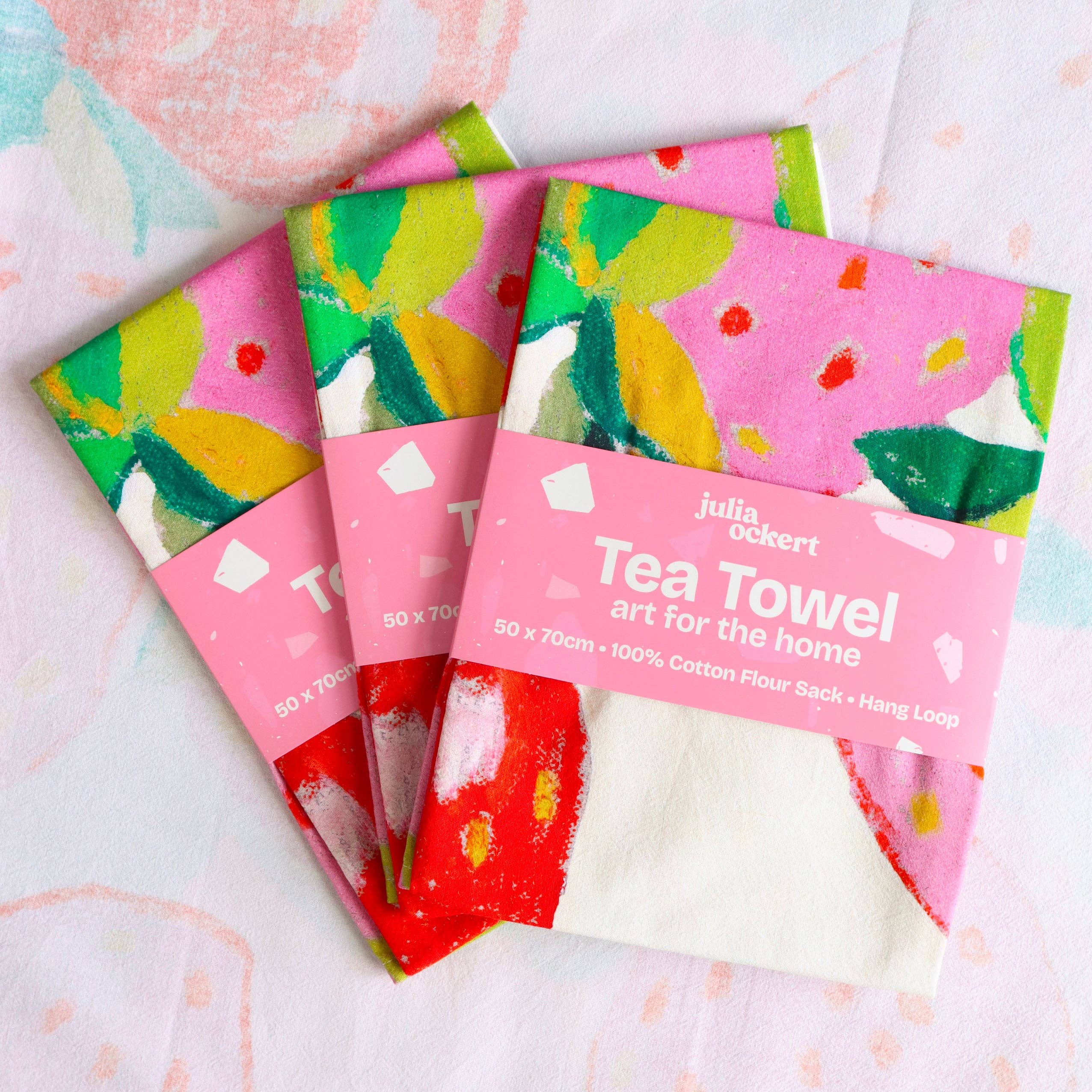 Julia Ockert - Wholesale Tea Towel - Strawberries Tea Towel - Dopamine Decor - Home Decor Gift7