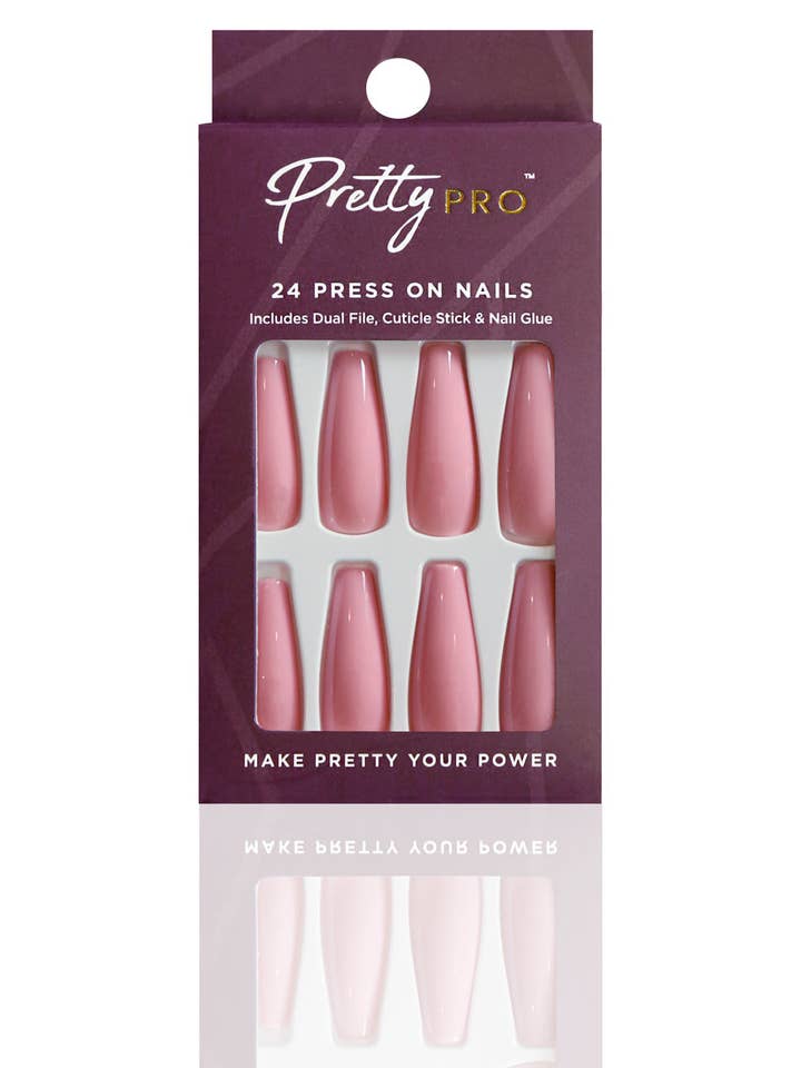 Press On False Nails You're Making Me Blush 24pcs for wholesale by Pretty Pro