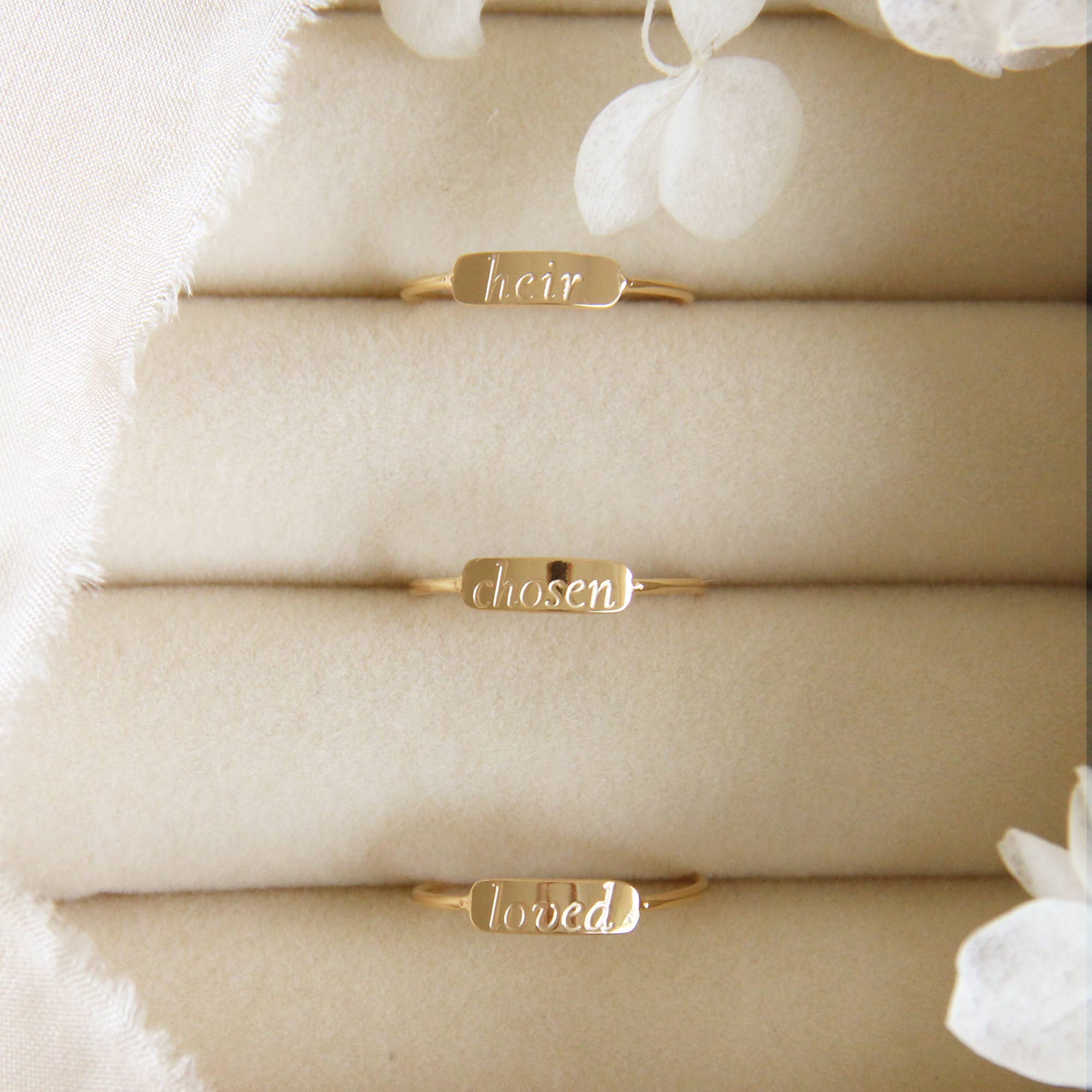 LoveStory Collection - Wholesale Band/Stacked Ring - Chosen Ring, Ephesians 1:4-52