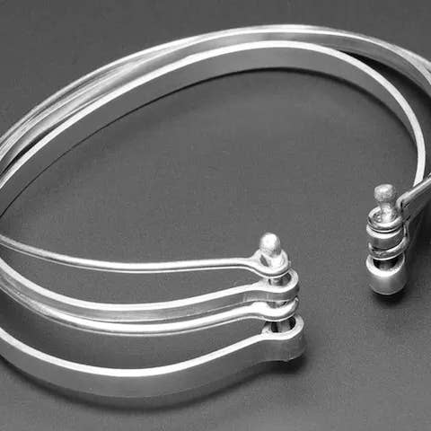Multi Gauge Cuff Bracelet for wholesale by little cat metals