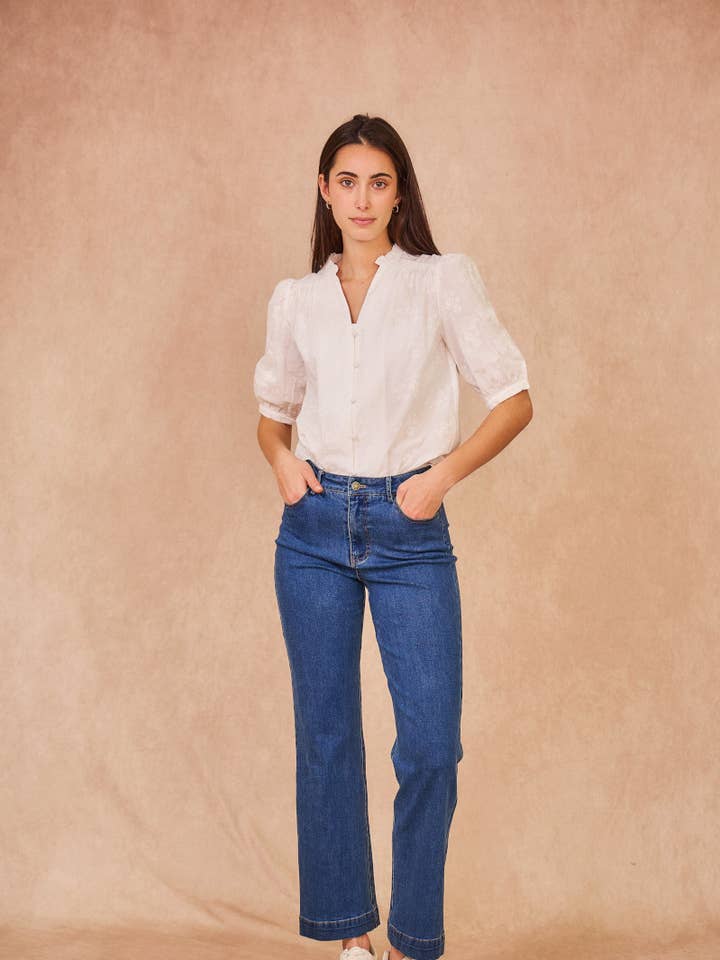 AUBE - Embroidered 100% Cotton Blouse
for wholesale by Calie Paris