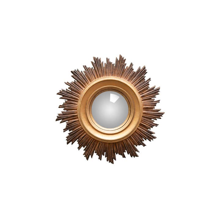 Chehoma USA - Wholesale Wall Mirror - Small Ex Voto Sun Gold Convex Mirror