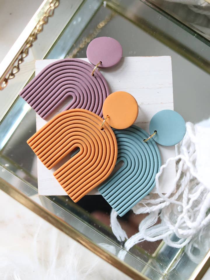Over the Rainbow Earrings | Choose Your Colour for wholesale by Petal & Posy