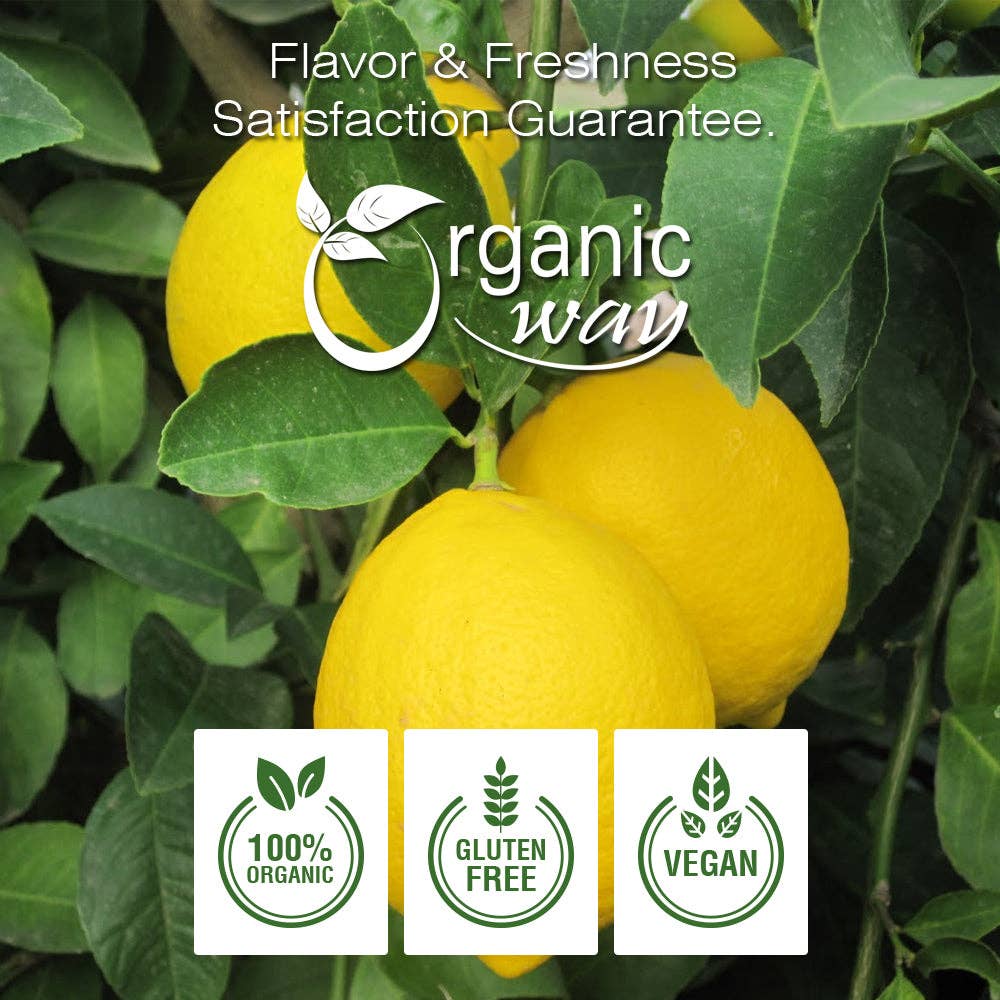 Organic Way LLC - Venta al por mayor Hierbas - Cáscara de Limón Seca Cortada y Tamizada (Citrus limon) - Certificado Kosher | Vegano, No GMO y Sin Gluten | Certificado USDA | Origen - India1