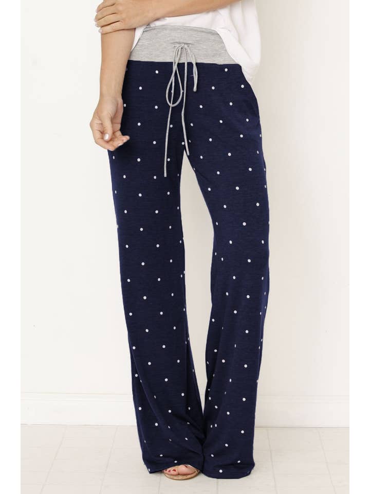 EG fashion - Wholesale Pants - Women's - Polka Dot Drawstring Pants2