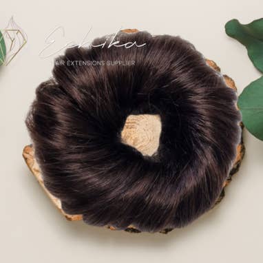 Human Hair Bun Scrunchie | Color 2 for wholesale by Beauty By Echika