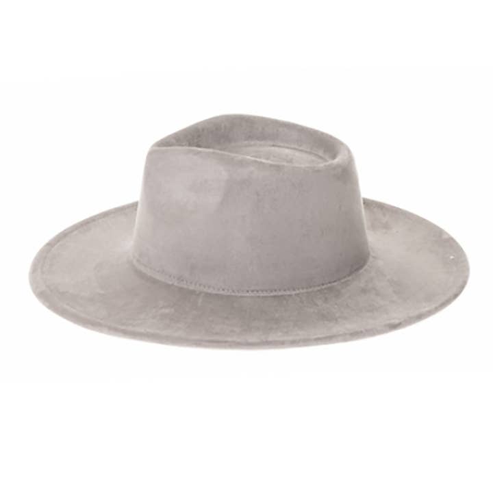 AdornWise - Wholesale Fedora - Women's - Vegan Suede Wide Brim Rancher Hat6