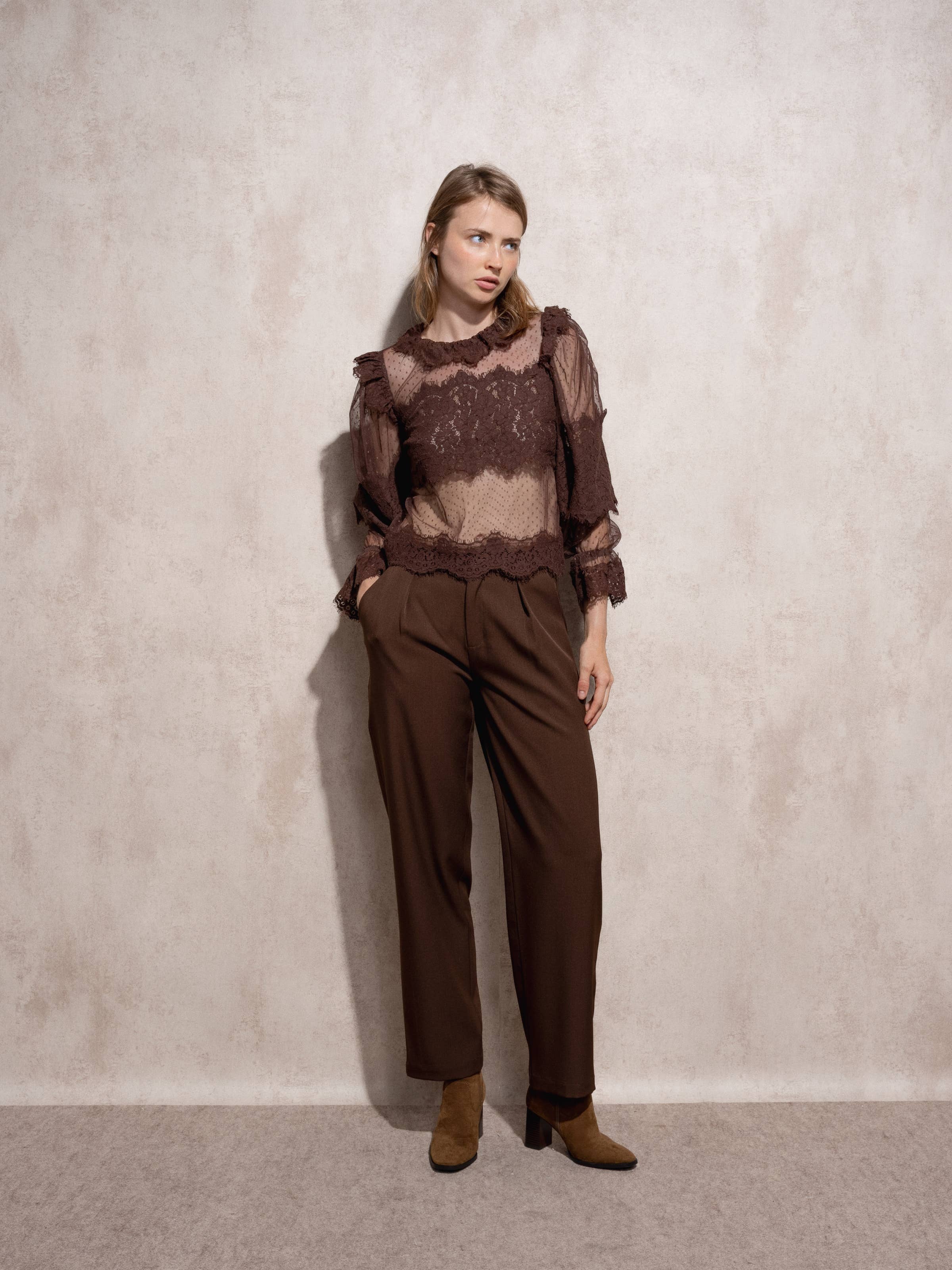 SMF - Vente Pantalon – femme - 259454 - CALCAS 95%PE 5%ET4