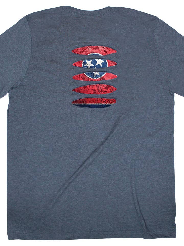 Camiseta Rasgada com Bandeira do Tennessee Rasgada por atacado de Ripped Rags