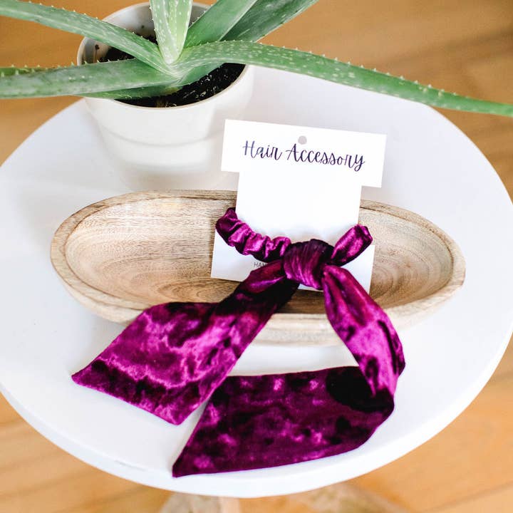 Fancy Velvet Scrunchie for wholesale by New Creation VA