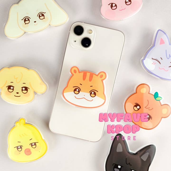 MyFaveKpop Store - Wholesale Scrunchie - Women’s - Aniteez Acrylic Phone Grip Holder Kpop Gift For Fans Atiny4