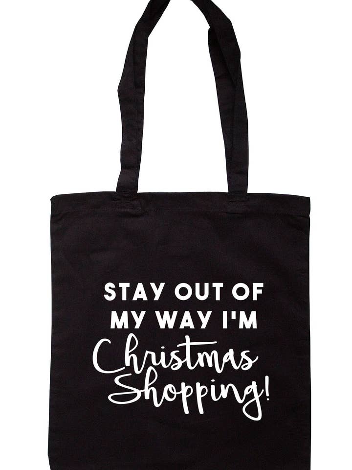 Håll dig ur min väg jag är jul shopping Tote Bag TB1060 för wholesale av Illustrated Identity