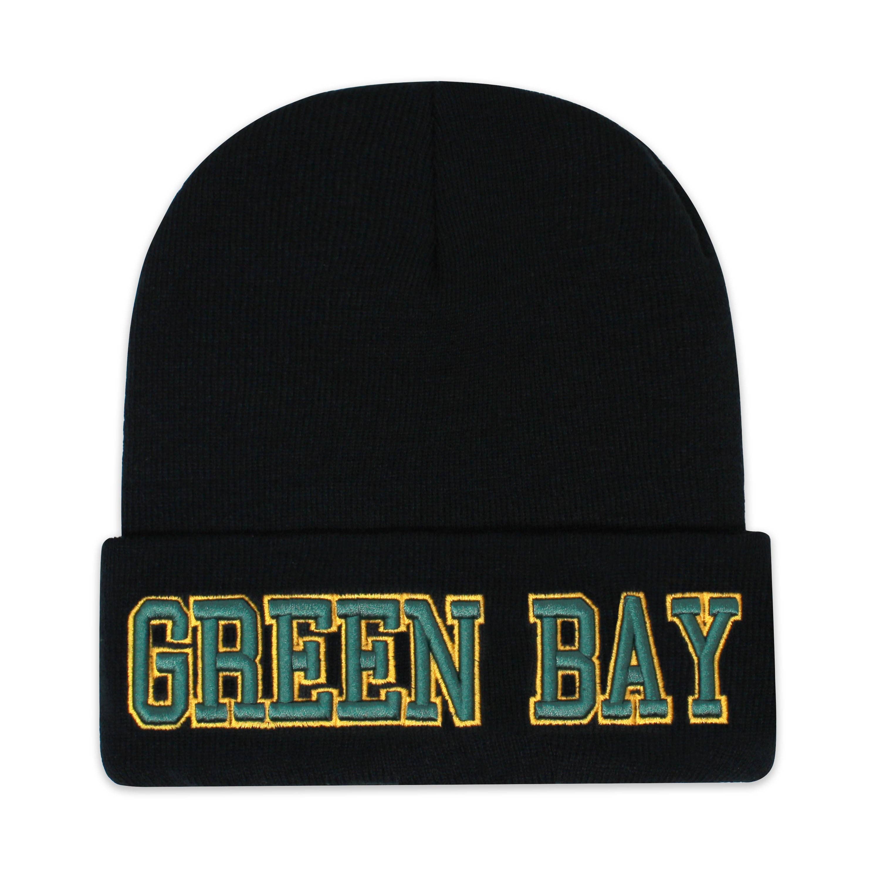 ChoKoLids - Vente Bonnet – unisexe - Bonnets noirs en tricot brodé 3D Football Sports Team City11