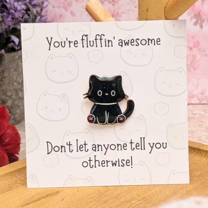 Cat Pocket Hug Emotional Support Positive Encouragement Gift for wholesale by Bubble Charm Co Accessories