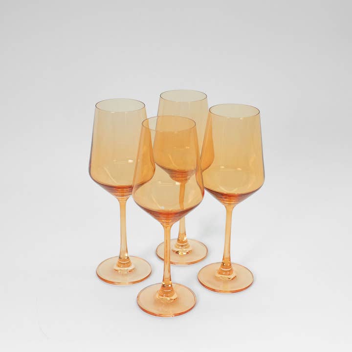 GlassHauseCo - Wholesale Wine Glass - Creamsicle Orange - Colored Wine Glass3