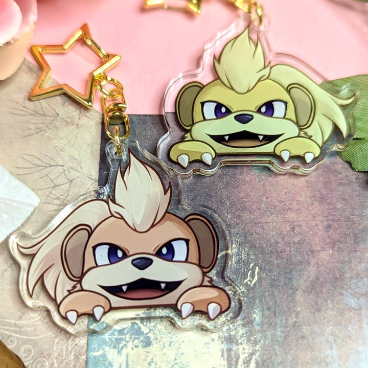 Winterra LLC – Großhandel Schlüsselanhänger – Unisex – Growlithe 2-Zoll-Schlüsselanhänger aus Acryl | Pokemon 3