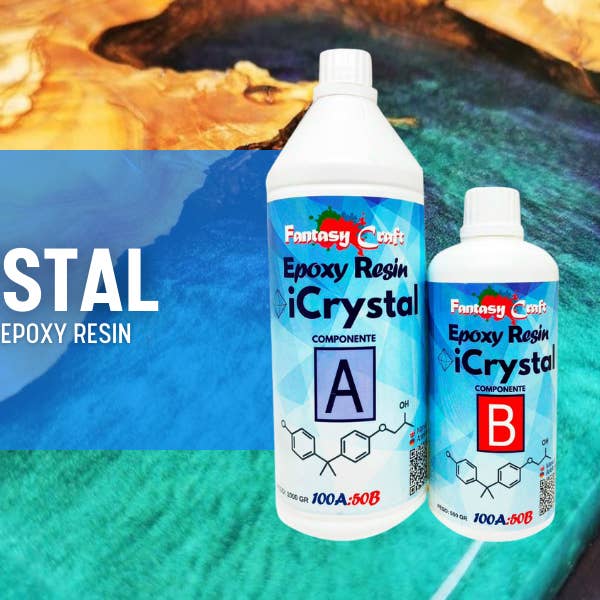 Resin Pro UK - Wholesale DIY Craft Kit - “ICRYSTAL”- Clear Epoxy Resin DIY - tables, resin art, etc1