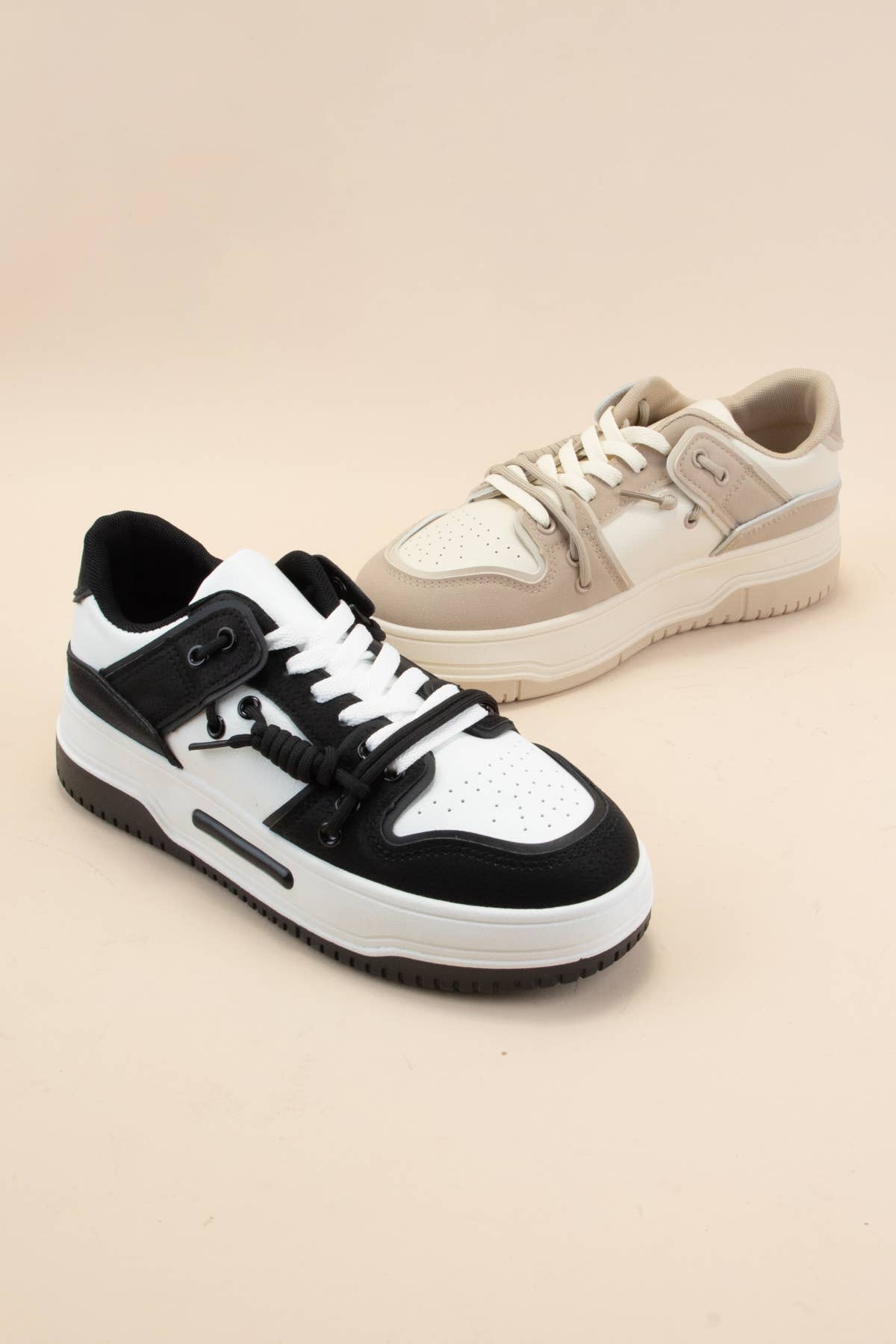 CCOCCI – wholesale Lifestyle trainers – Women′s – SNEAKY-01 DOUBLE COLOR STRAP LOW DUNK SNEAKERS10