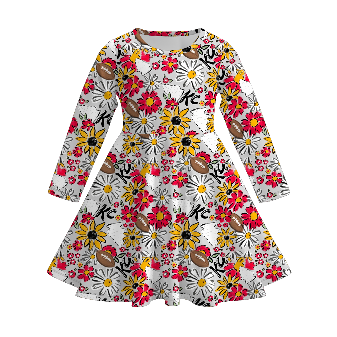 Little Trendy - Vente Robe – enfant - Robe tourbillon maillot de football pour filles5