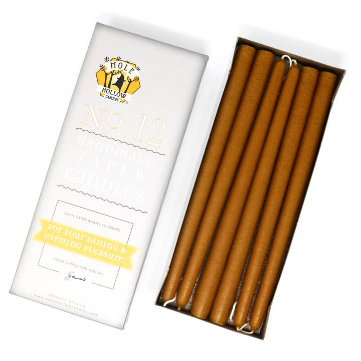 Mole Hollow Candles - Wholesale Tapered Candle/Candlestick - 12" Taper Candles - Choose from 39 colors!